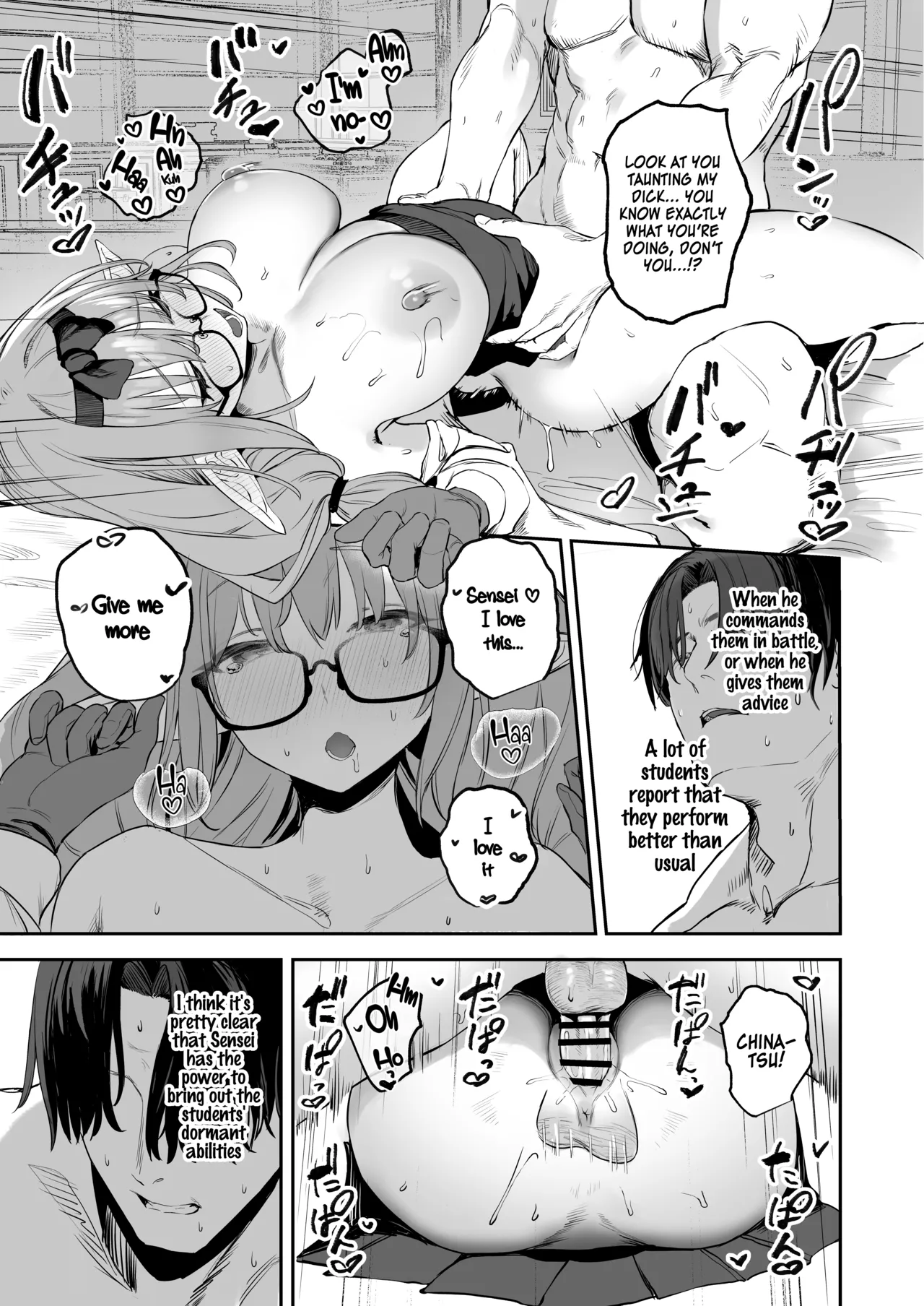 Ore no Seito wa Succubus Kamo Shirenai | My Student Might Be a Succubus page 19 featuring chinatsu hinomiya blue archive parody - sole female sole male hentai manga - read online free