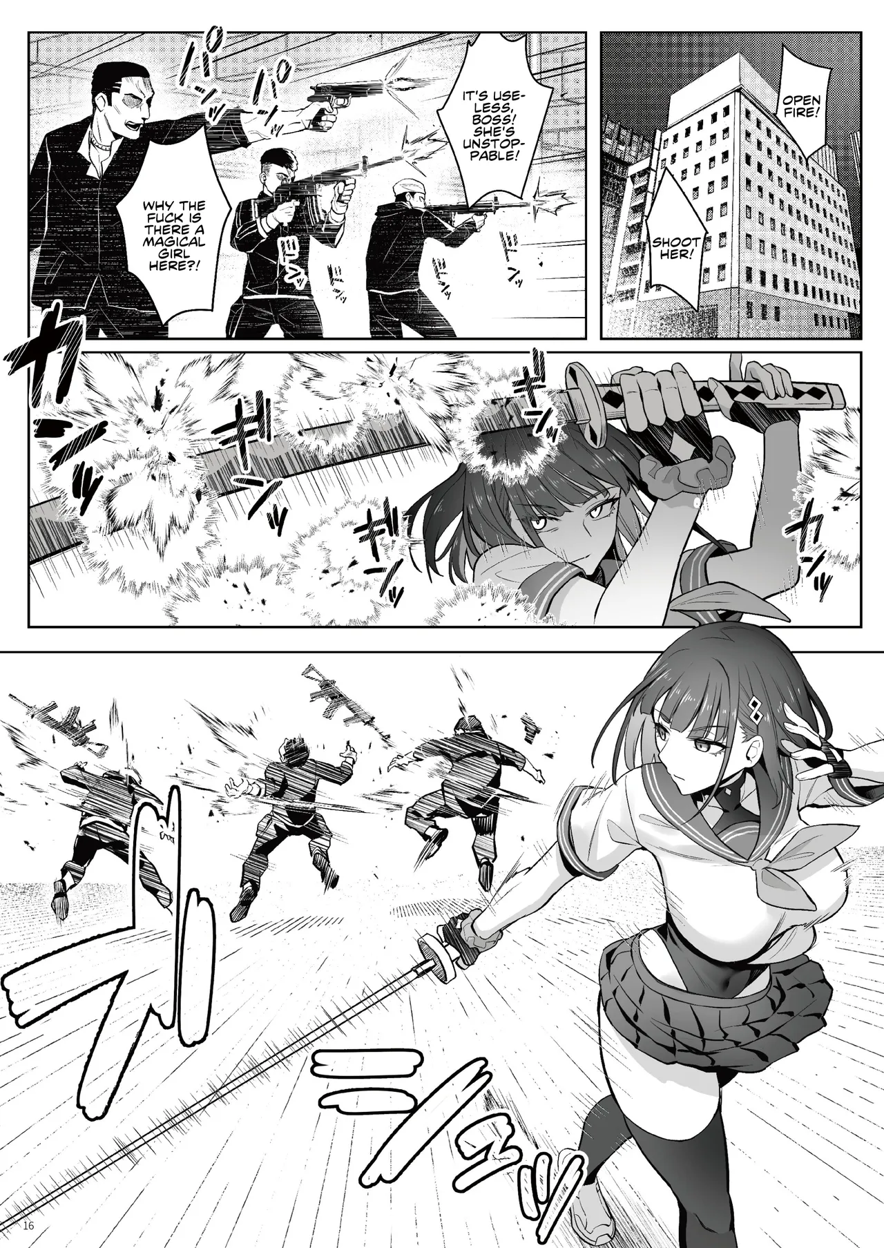 Moto Mahou Shoujo no Shigoto Hanashi Ao Zenjitsutan | Former Magical Girl Blue's Work: The Prequel page 15 original parody - squirting scar hentai manga - read online free