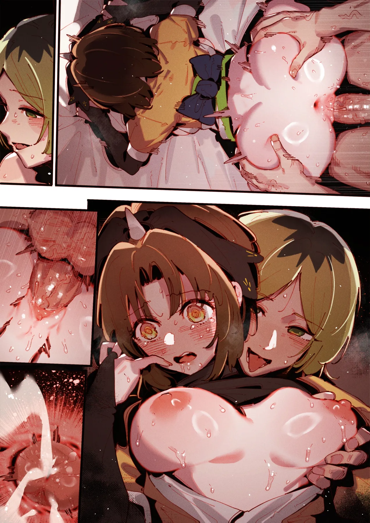 01-20_Akane &...😎🍆💢 & _Kana &...👒🍆💢 & Miyako page 77 featuring aqua hoshino oshi no ko parody - squirting kissing hentai manga - read online free