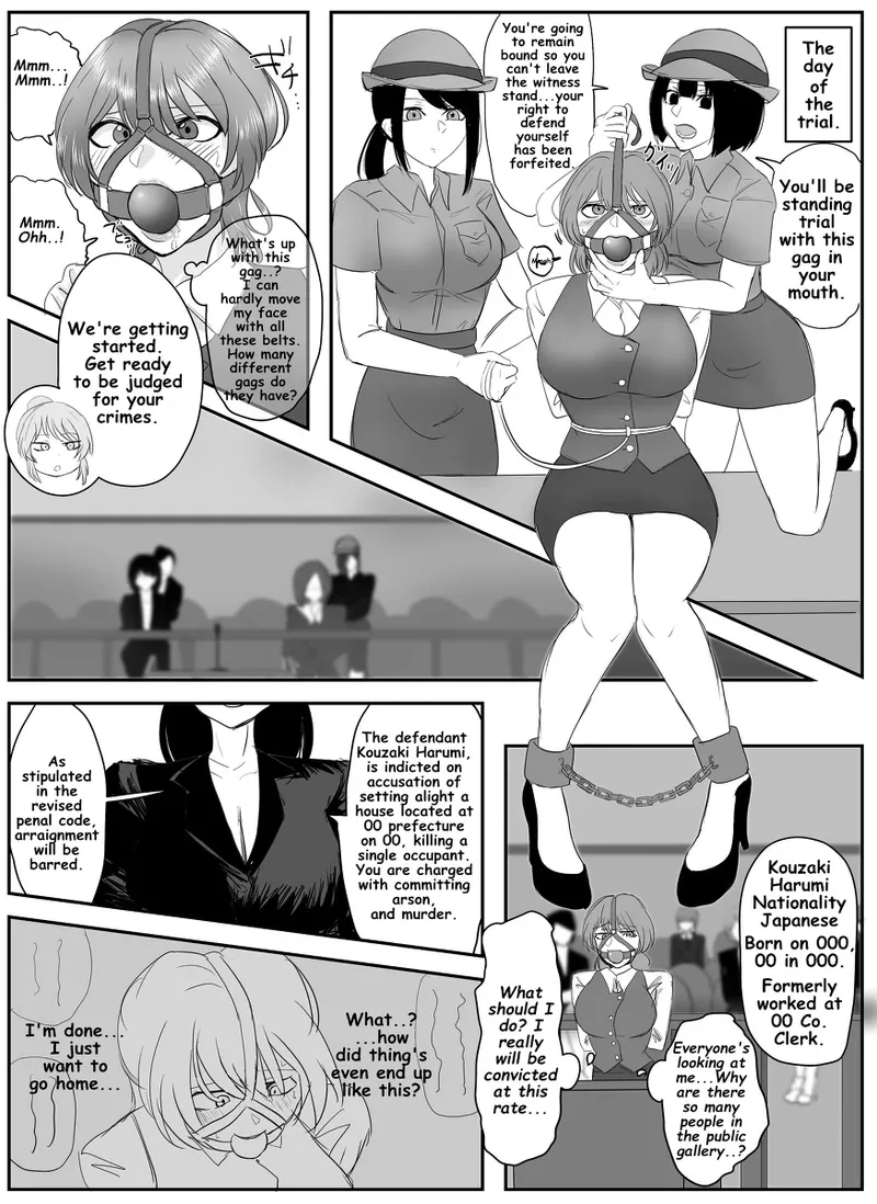 A young lady being arrested. Chapter 1-8 page 14 original parody - mouth mask bondage hentai manga - read online free