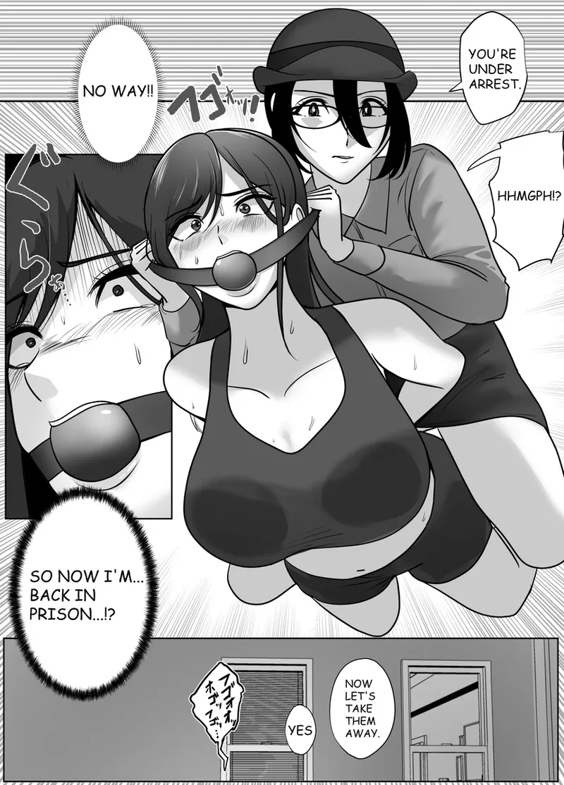 A young lady being arrested. Chapter 1-8 page 157 original parody - gag bondage hentai manga - read online free