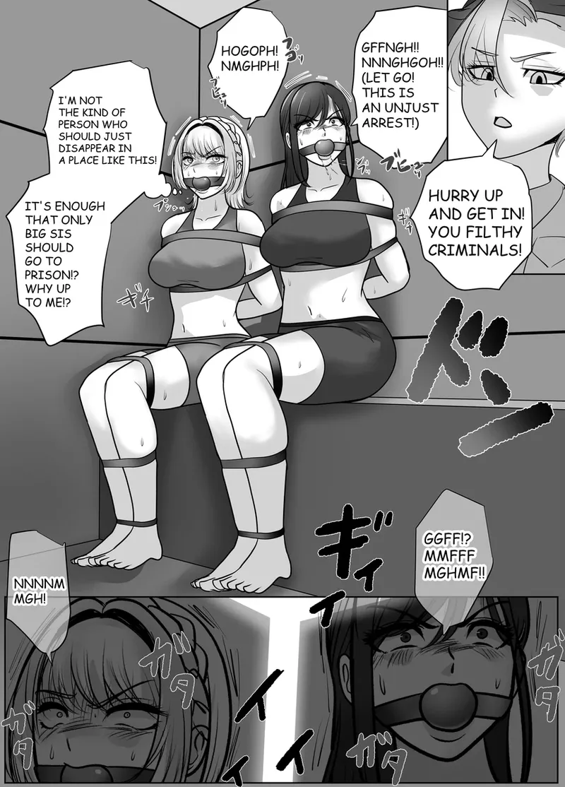 A young lady being arrested. Chapter 1-8 page 158 original parody - mouth mask bondage hentai manga - read online free