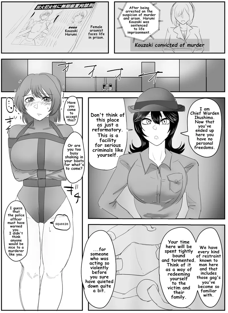 A young lady being arrested. Chapter 1-8 page 19 original parody - mouth mask bondage hentai manga - read online free
