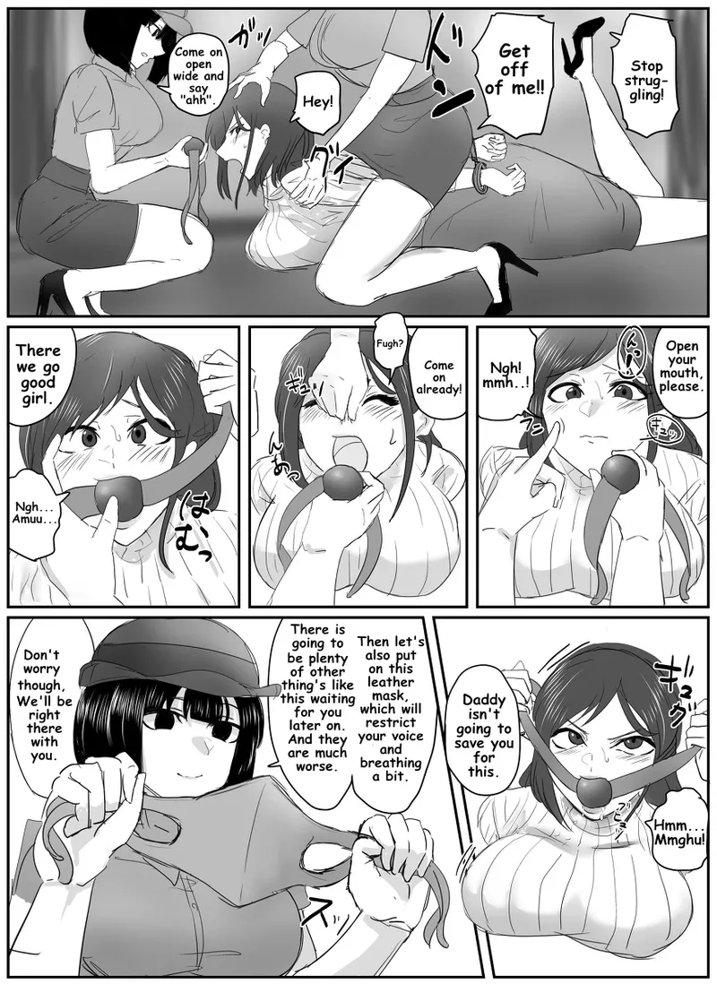 A young lady being arrested. Chapter 1-8 page 26 original parody - mouth mask bondage hentai manga - read online free