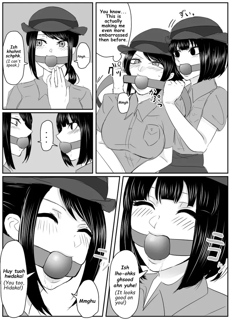 A young lady being arrested. Chapter 1-8 page 32 original parody - mouth mask bondage hentai manga - read online free