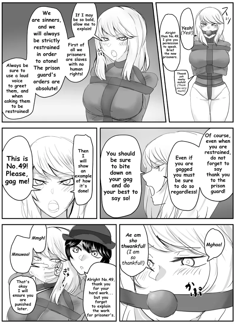 A young lady being arrested. Chapter 1-8 page 36 original parody - mouth mask bondage hentai manga - read online free