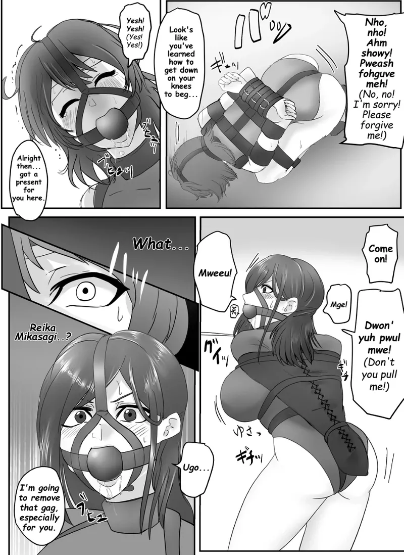 A young lady being arrested. Chapter 1-8 page 40 original parody - gag bondage hentai manga - read online free