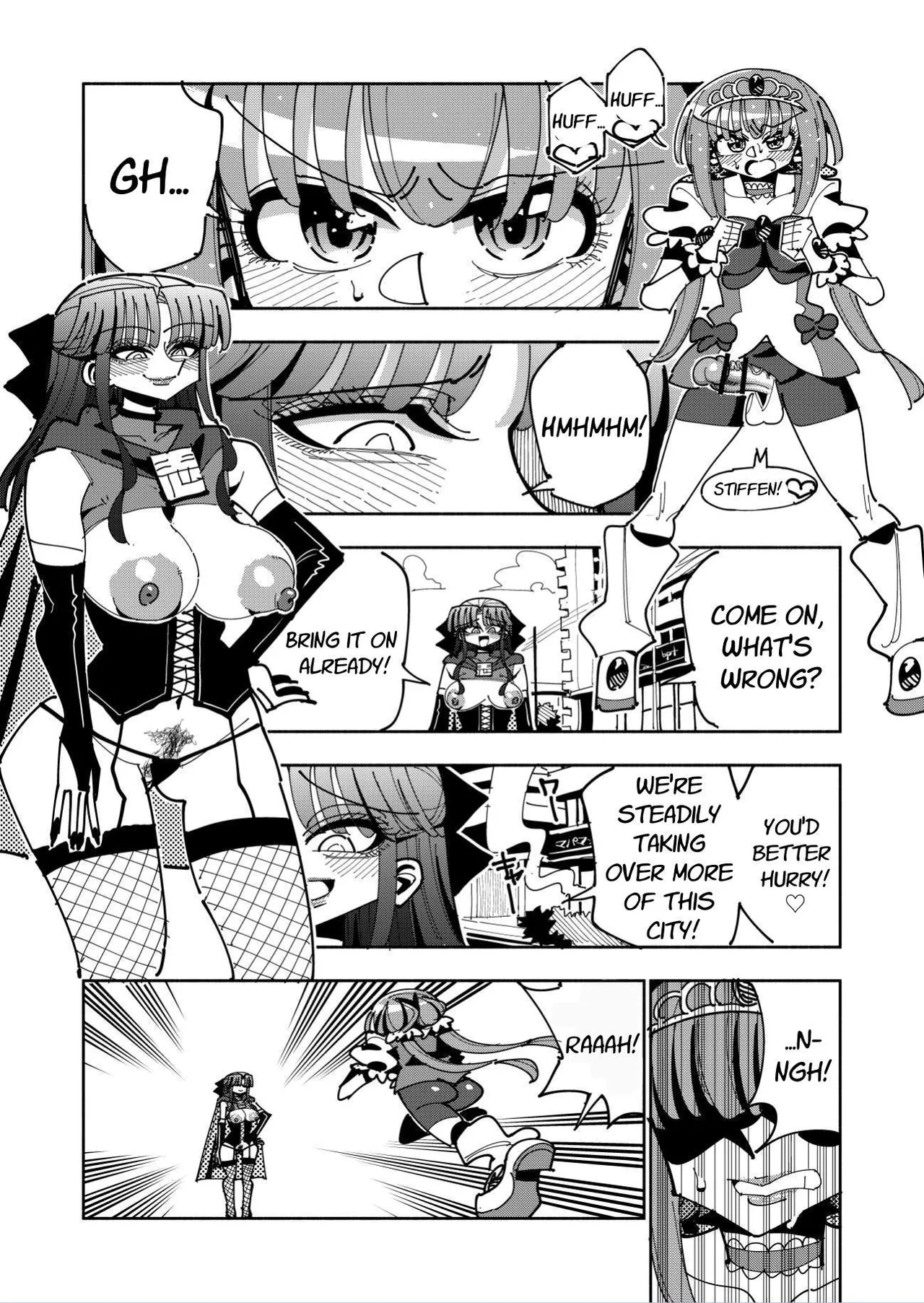 Futanari Mahou Shoujo VS Aku no Onna Kanbu no Yuuwaku | Futanari Magical Girl vs Seduction of an Evil Female Executive page 21 original parody - stockings blowjob hentai manga - read online free