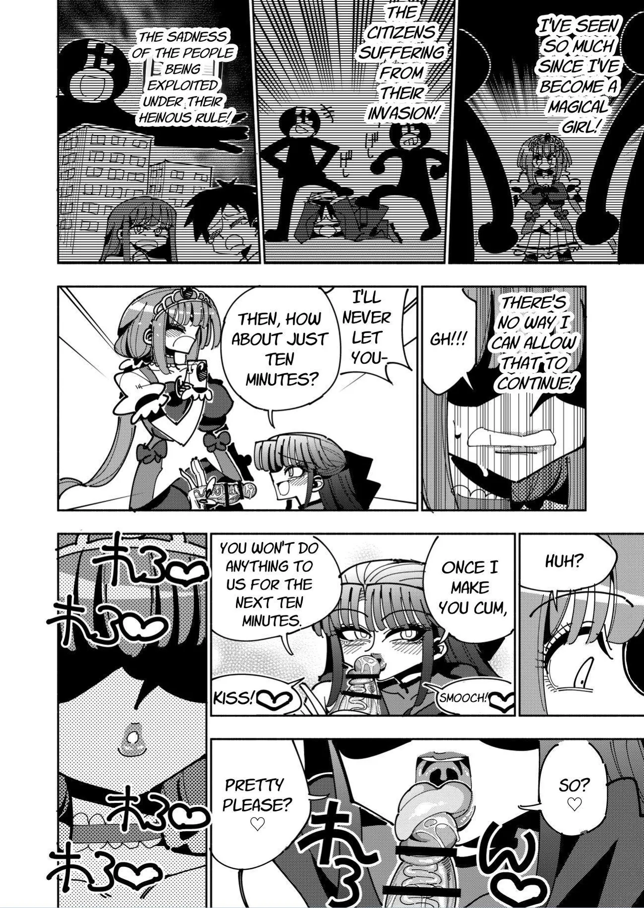 Futanari Mahou Shoujo VS Aku no Onna Kanbu no Yuuwaku | Futanari Magical Girl vs Seduction of an Evil Female Executive page 34 original parody - stockings blowjob hentai manga - read online free