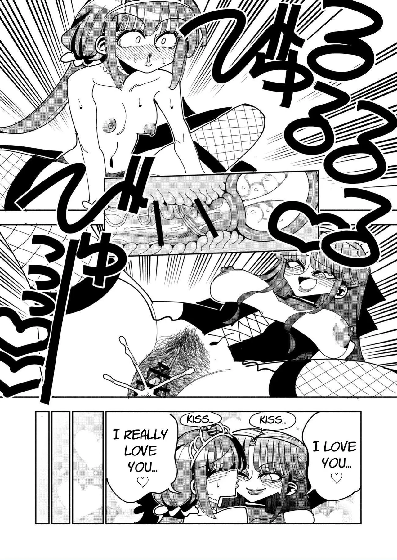 Futanari Mahou Shoujo VS Aku no Onna Kanbu no Yuuwaku | Futanari Magical Girl vs Seduction of an Evil Female Executive page 61 original parody - stockings blowjob hentai manga - read online free