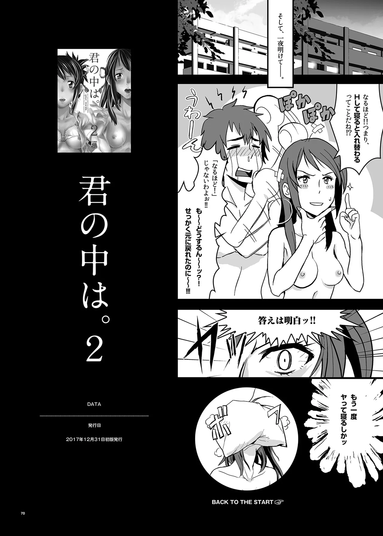 Kimi no Naka wa. 123 page 70 featuring taki tachibana kimi no na wa. parody - nakadashi story arc hentai manga - read online free