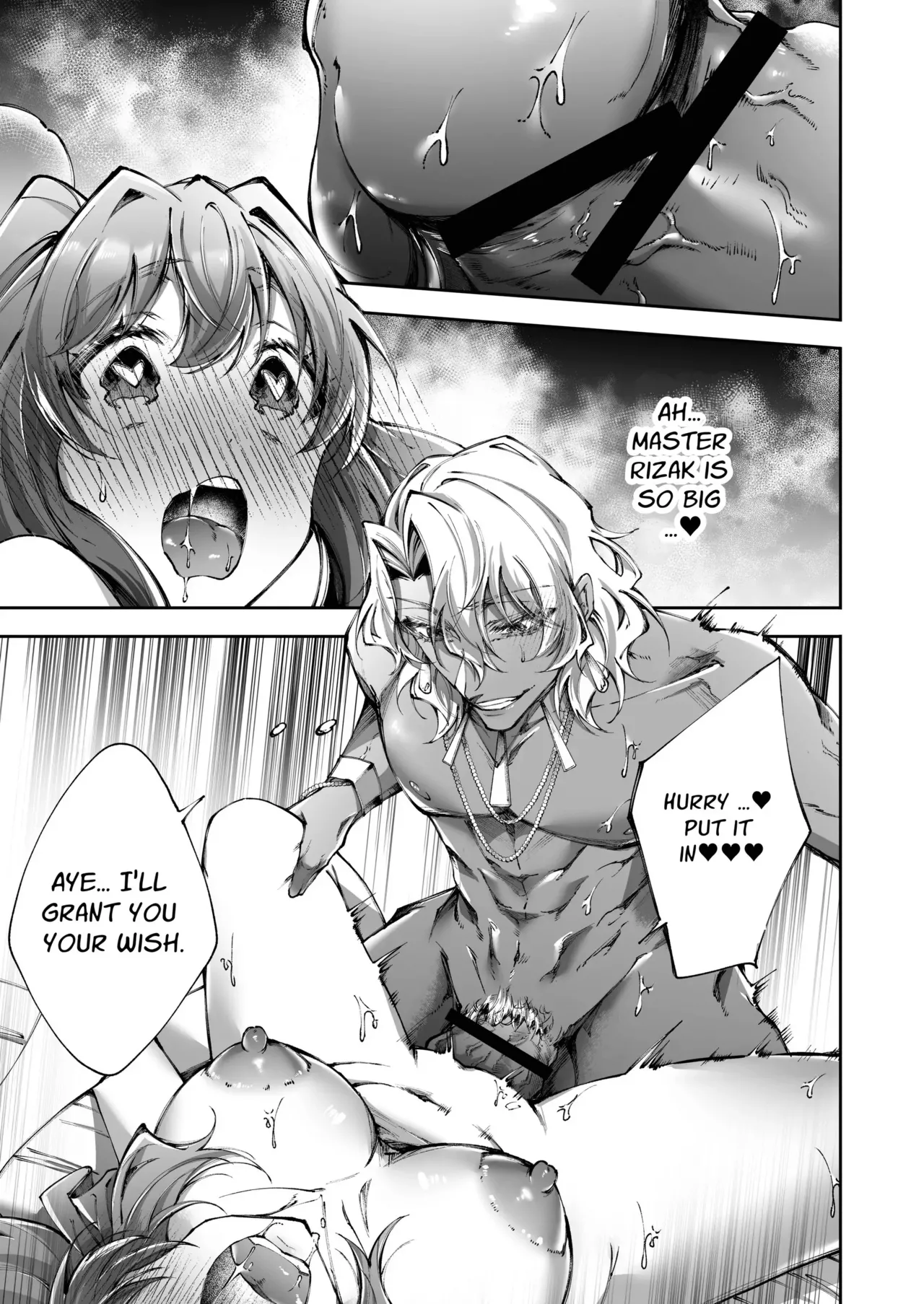 [DARKMOON (Ishimochi, Sumeragi Yui)] Mahou no Lamp ~Nannari to Gomeirei o Douzo~ | The Magic Lamp ~your wish is my command~ [English] [Signe] page 32 original parody - kissing big breasts hentai manga - read online free