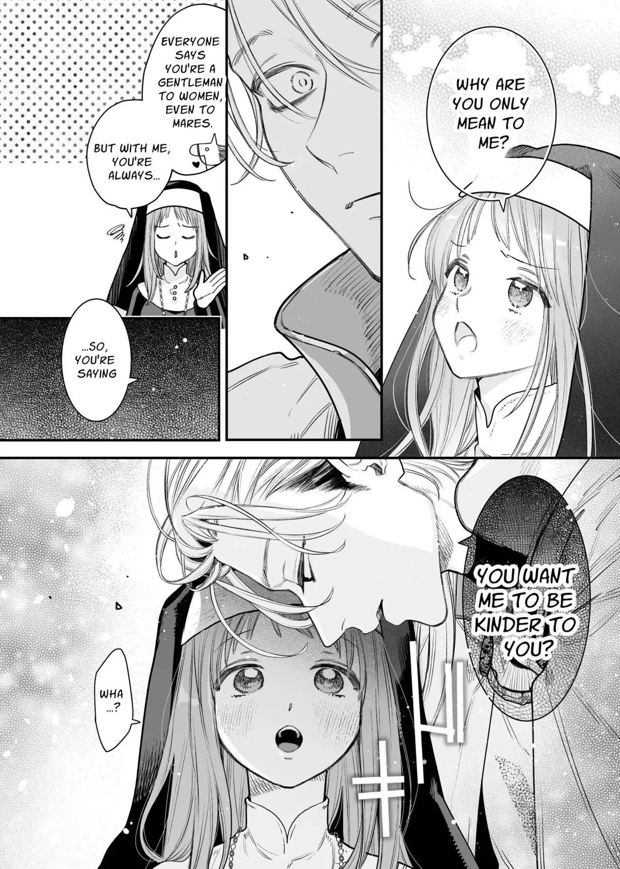 Tada no Osananajimi no Hazudatta Kiyoshi Kishi ga Danjon no Misshitsu de Sekinen no Shūchaku o Kokuhaku Shitekita!?｜The Holy Knight Who Was Supposed To Be My Friend Confesses His Obsession For Me In A Dungeon Room page 13 original parody - kissing nun hentai manga - read online free