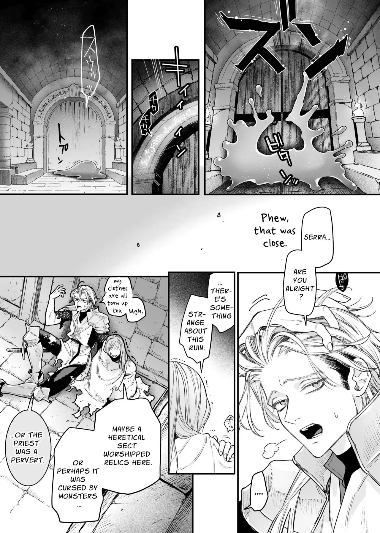Tada no Osananajimi no Hazudatta Kiyoshi Kishi ga Danjon no Misshitsu de Sekinen no Shūchaku o Kokuhaku Shitekita!?｜The Holy Knight Who Was Supposed To Be My Friend Confesses His Obsession For Me In A Dungeon Room page 36 original parody - kissing nun hentai manga - read online free