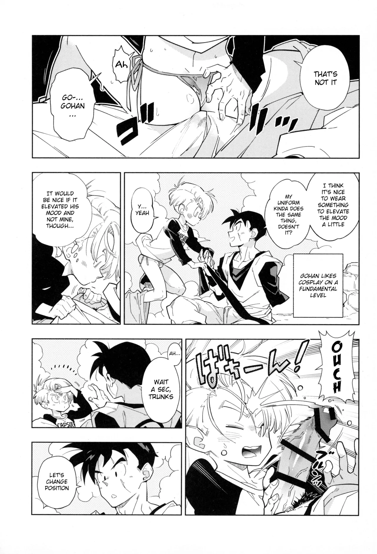 Nee Gohan-san Micro Bikini Suki desu ka? | Hey Gohan, Do You Like Microbikinis? page 13 featuring trunks briefs dragon ball z parody - bikini blowjob hentai manga - read online free