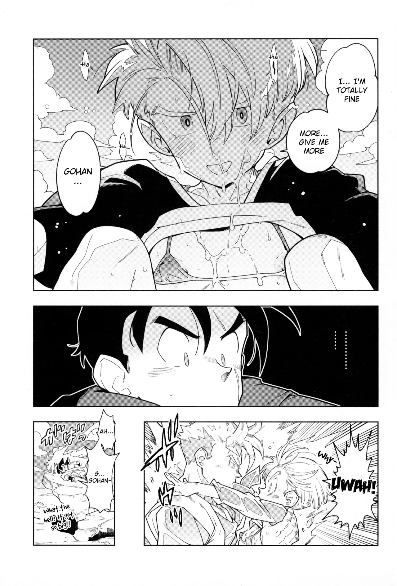 Nee Gohan-san Micro Bikini Suki desu ka? | Hey Gohan, Do You Like Microbikinis? page 19 featuring trunks briefs dragon ball z parody - bikini blowjob hentai manga - read online free