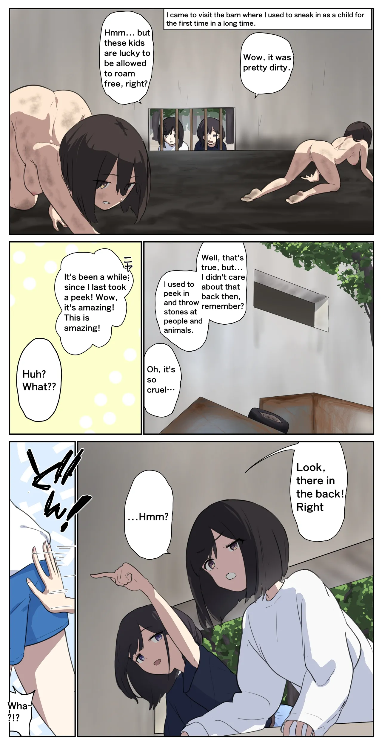 Page 1 of A girl left in a human barn by her friend《Part 1》