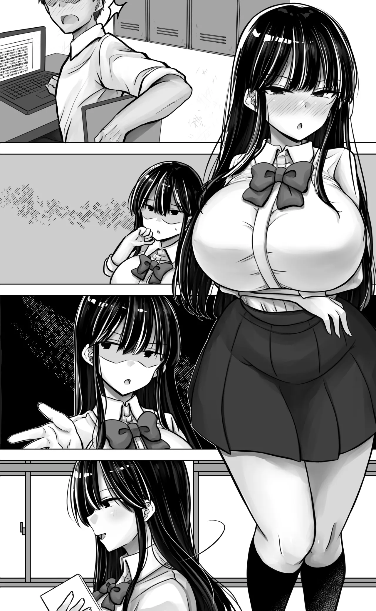 Metsuki mo Kuchi mo Warui Kouhai-chan wa Ore no Koto ga Suki. page 72 original parody - big breasts schoolgirl uniform hentai manga - read online free