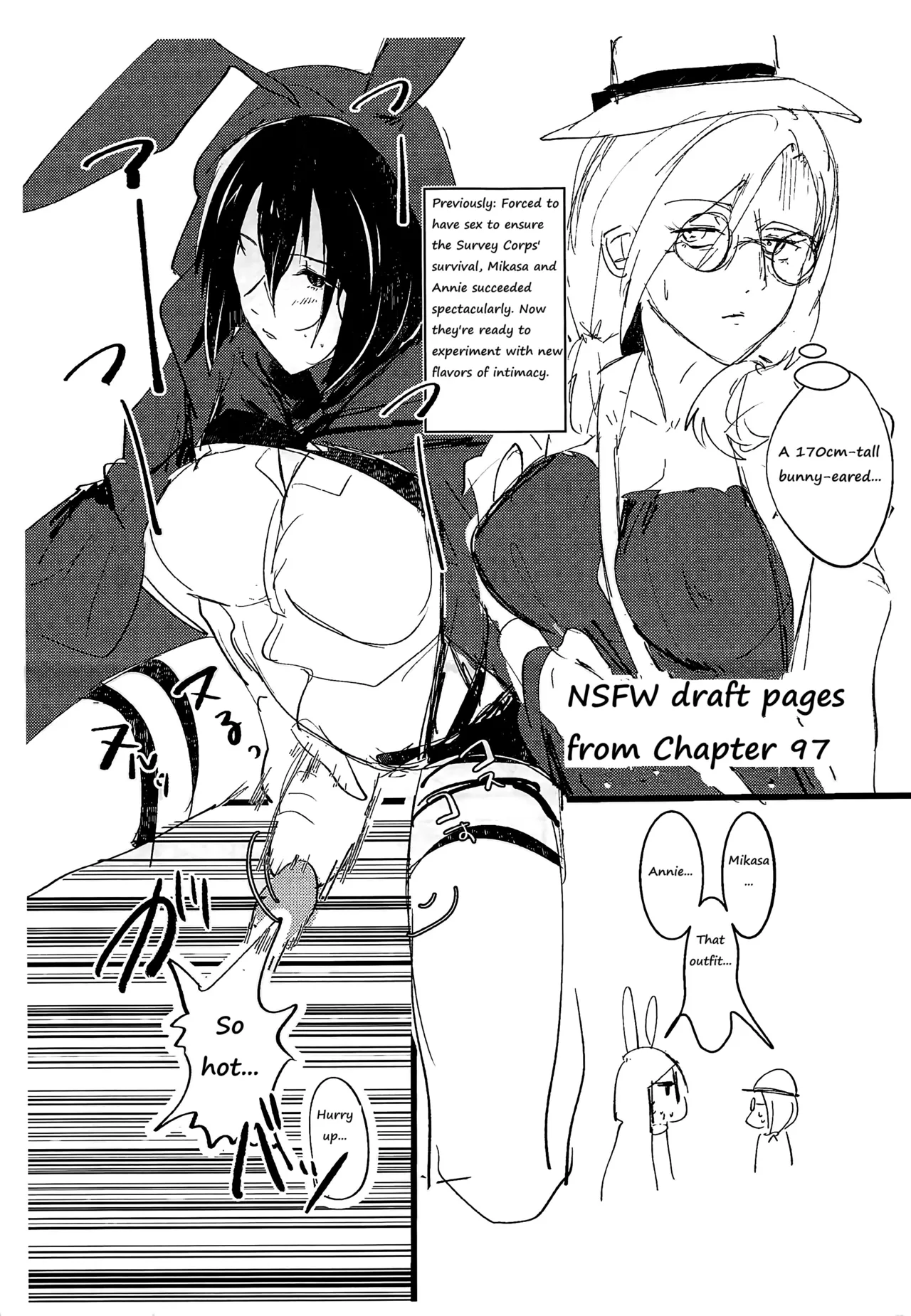 Guinea Pig page 24 featuring mikasa ackerman shingeki no kyojin parody - rough translation yuri hentai manga - read online free