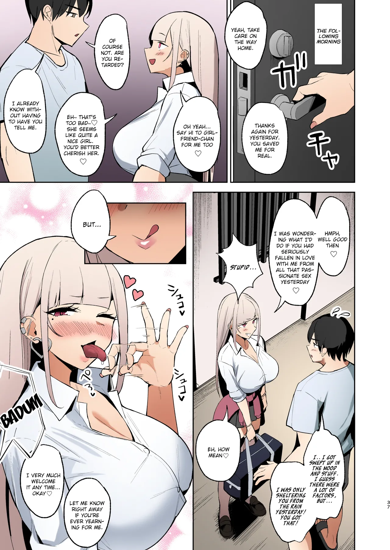 Ecchi na Gal JK to Amayadori Tsuide ni Uwaki Koubi Shichau Yatsu. | Cheating and Mating with a High School Gyaru while Sheltering from the Rain page 36 original parody - sole female sole male hentai manga - read online free