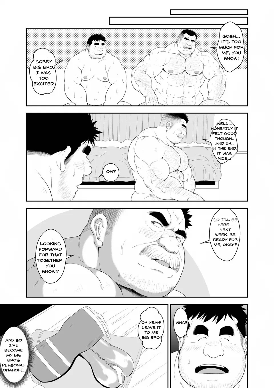 Aniki no Onaho | Big Bro’s Onahole page 22 original parody - hairy muscle hentai manga - read online free