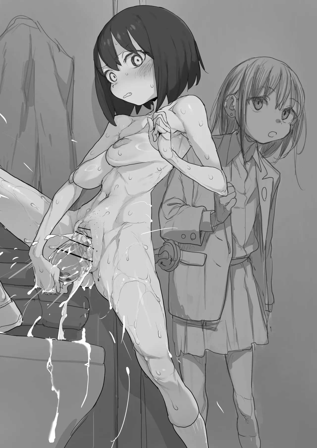 Door no Mae ni Honnin ga Irunoni Tomodachi no Nomikake Pet Bottle Onanie ga Yamerarenai - Page 20