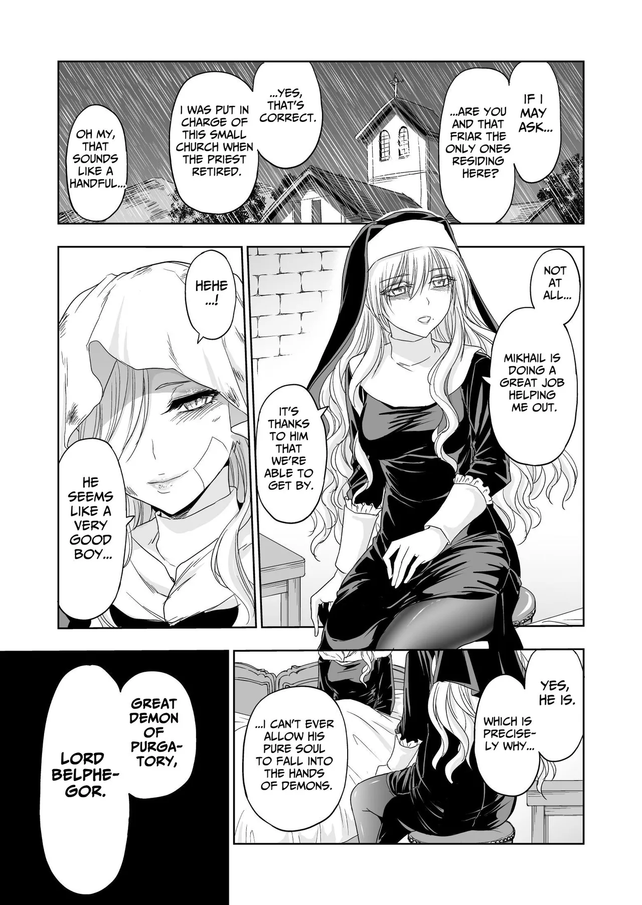 [Palace Inubousaki (Sister Maria Rosetta)] Shitsurakuen ~Haitoku ni Ochiru Seijo~ | Paradise Lost ~A Saint's Descent Into Immorality~ [Digital] [English] [tsuyoshi] page 14 original parody - kissing wings hentai manga - read online free