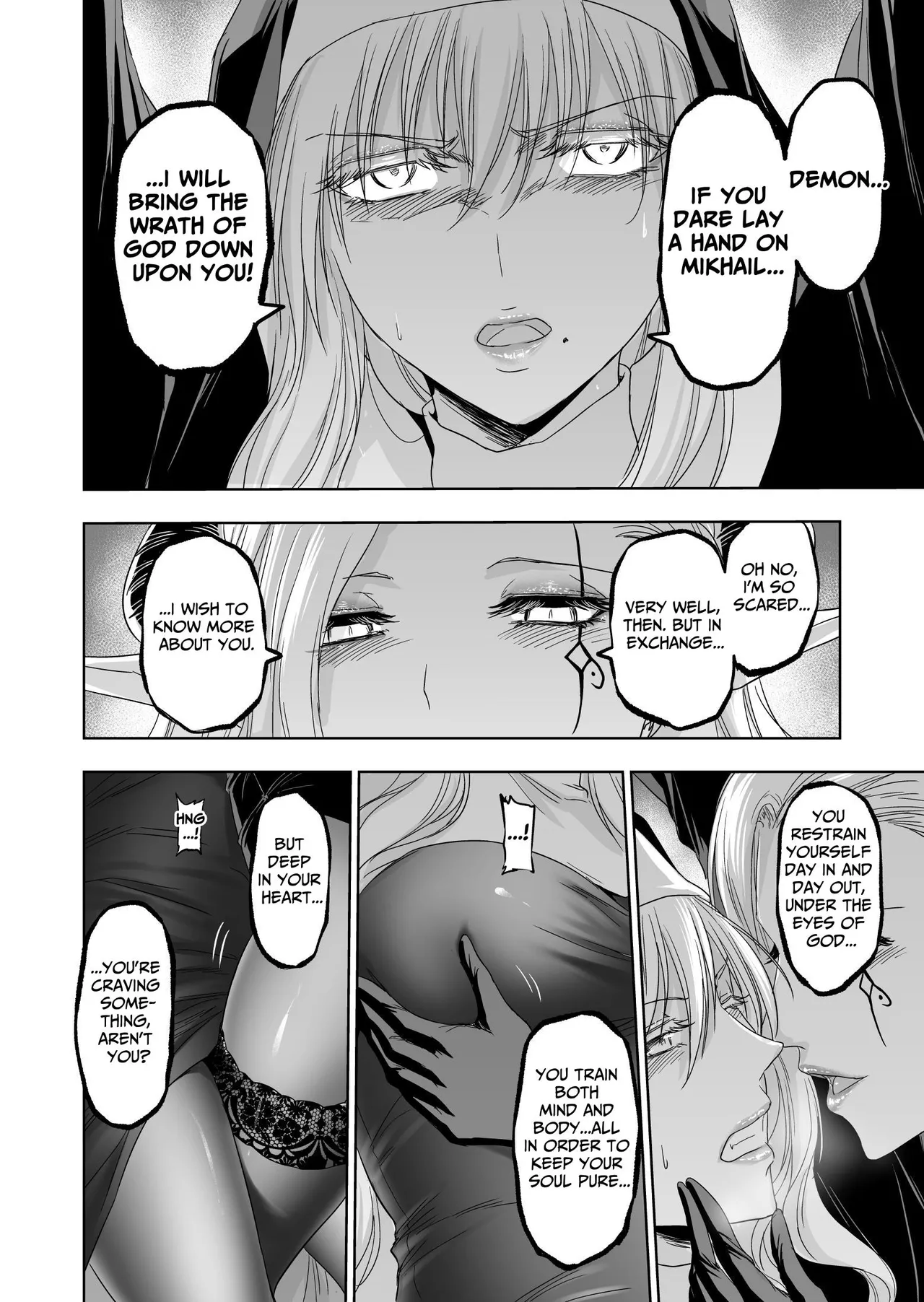 [Palace Inubousaki (Sister Maria Rosetta)] Shitsurakuen ~Haitoku ni Ochiru Seijo~ | Paradise Lost ~A Saint's Descent Into Immorality~ [Digital] [English] [tsuyoshi] page 17 original parody - gloves beauty mark hentai manga - read online free