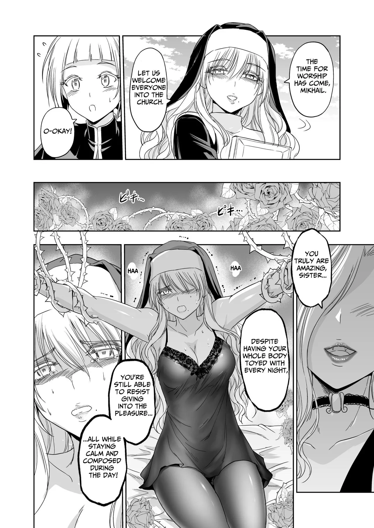 [Palace Inubousaki (Sister Maria Rosetta)] Shitsurakuen ~Haitoku ni Ochiru Seijo~ | Paradise Lost ~A Saint's Descent Into Immorality~ [Digital] [English] [tsuyoshi] page 25 original parody - gloves beauty mark hentai manga - read online free