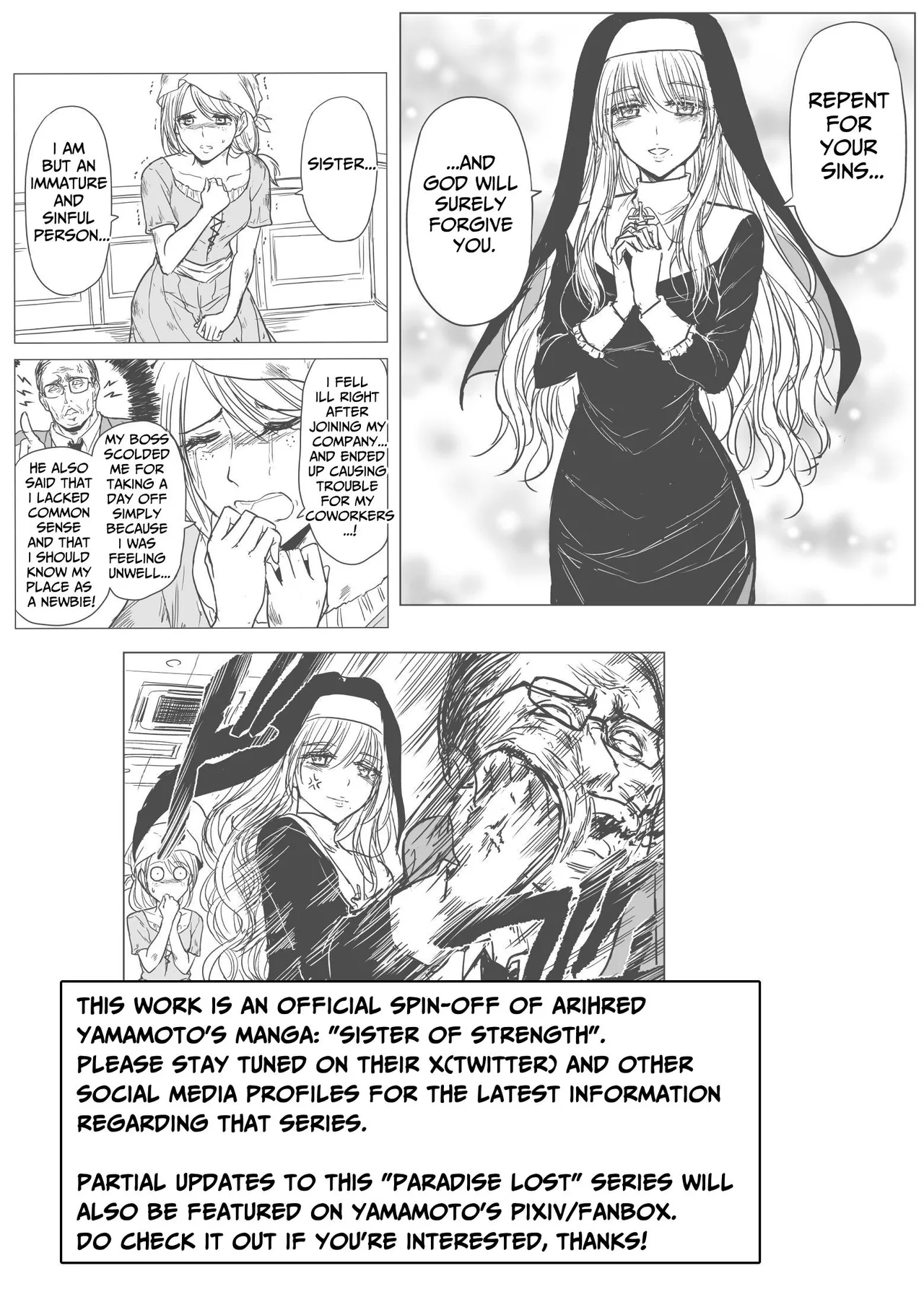 [Palace Inubousaki (Sister Maria Rosetta)] Shitsurakuen ~Haitoku ni Ochiru Seijo~ | Paradise Lost ~A Saint's Descent Into Immorality~ [Digital] [English] [tsuyoshi] page 40 original parody - kissing wings hentai manga - read online free