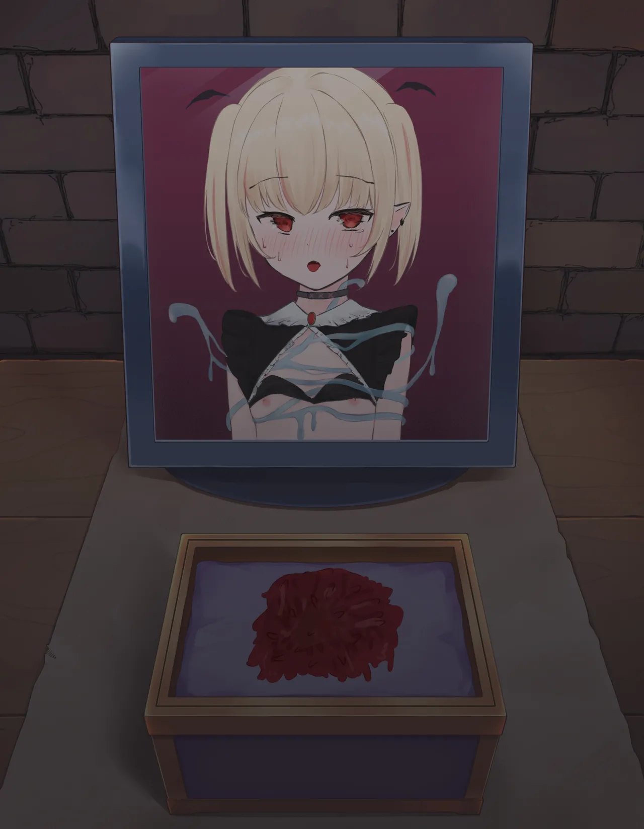 クリボックス快楽○問 ～魔王の手下は快楽に堕ちる～ page 102 original parody - slime bondage hentai manga - read online free