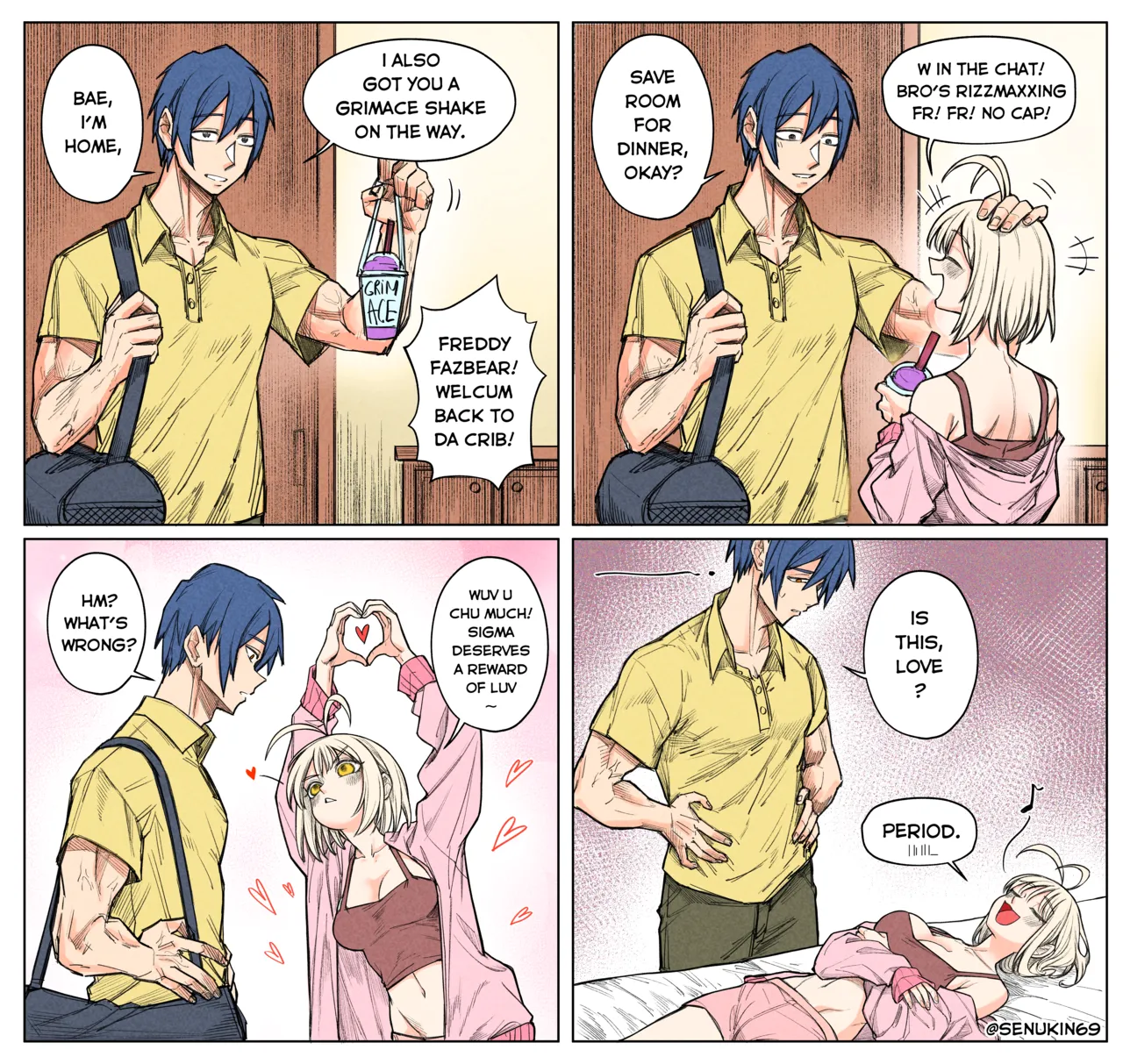 Brainrot Girlfriend page 56 original parody - big breasts hotpants hentai manga - read online free