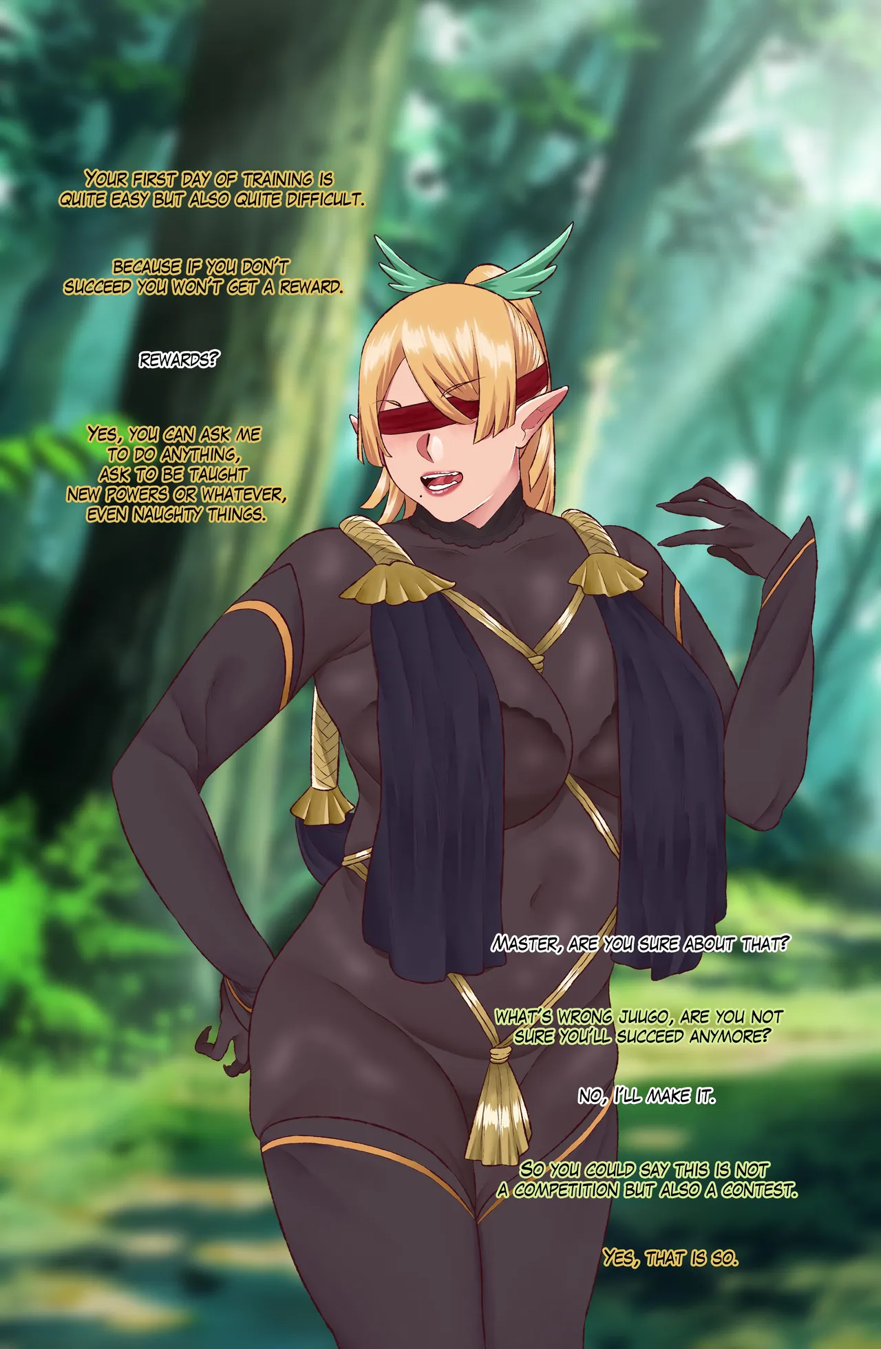 Onegai Elf Sensei page 15 original parody - beauty mark blindfold hentai manga - read online free