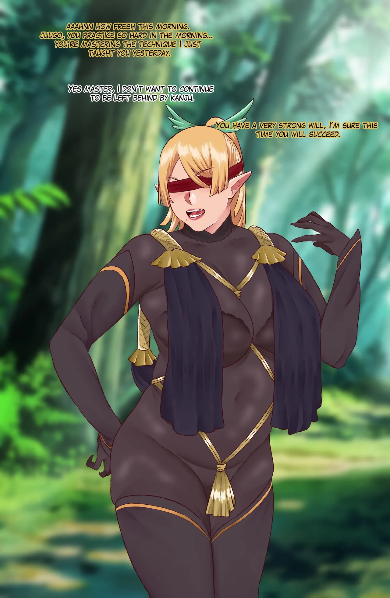 Onegai Elf Sensei page 51 original parody - beauty mark blindfold hentai manga - read online free