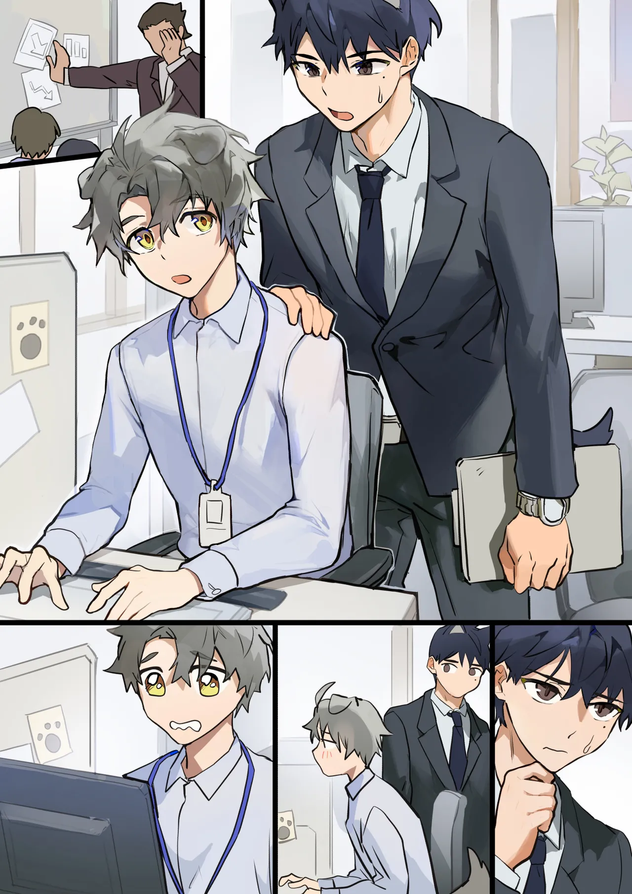 Artist: TAKK -  Min's Secret In-House Romance page 22 original parody - business suit dog boy hentai manga - read online free