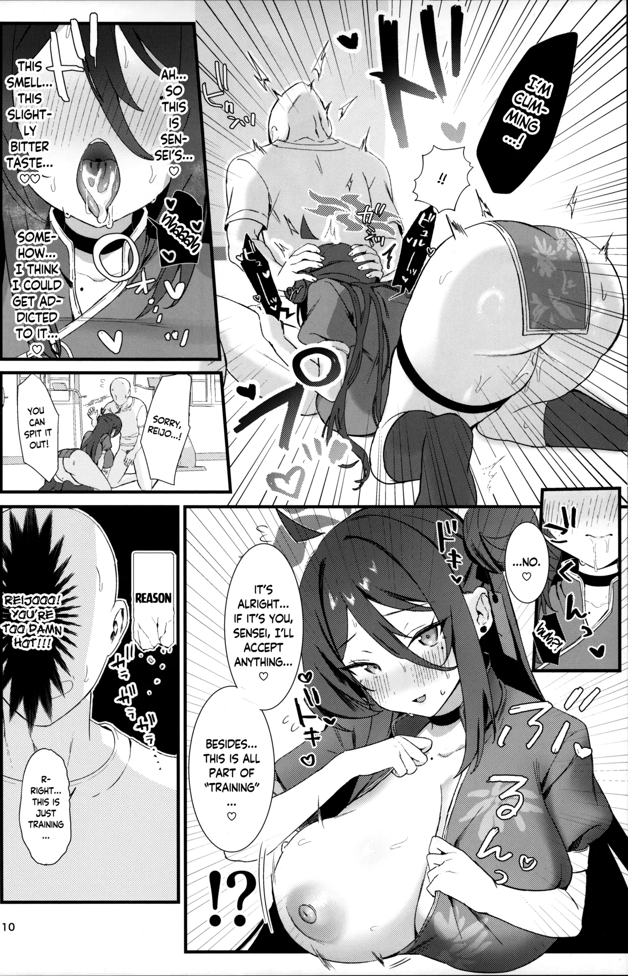 Reijo, Futari Kiri no Shugyou o Shiyou. | Let's Do Some Of Our Training, Reijo. page 9 featuring sensei blue archive parody - big breasts big ass hentai manga - read online free