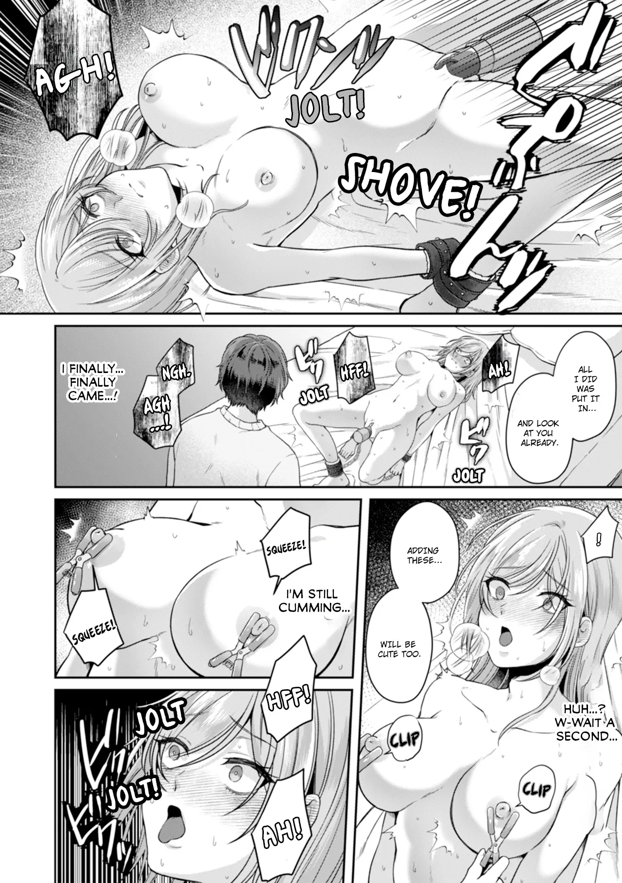 Manin Densha de Shikkin Sunzen!? Chikan Danshi no Ijiwaru na Yubi de Ikasare Tsuzuketa OL | Almost Pissing on a Crowded Train?! #1-10 page 174 - big breasts chastity belt hentai manga - read online free