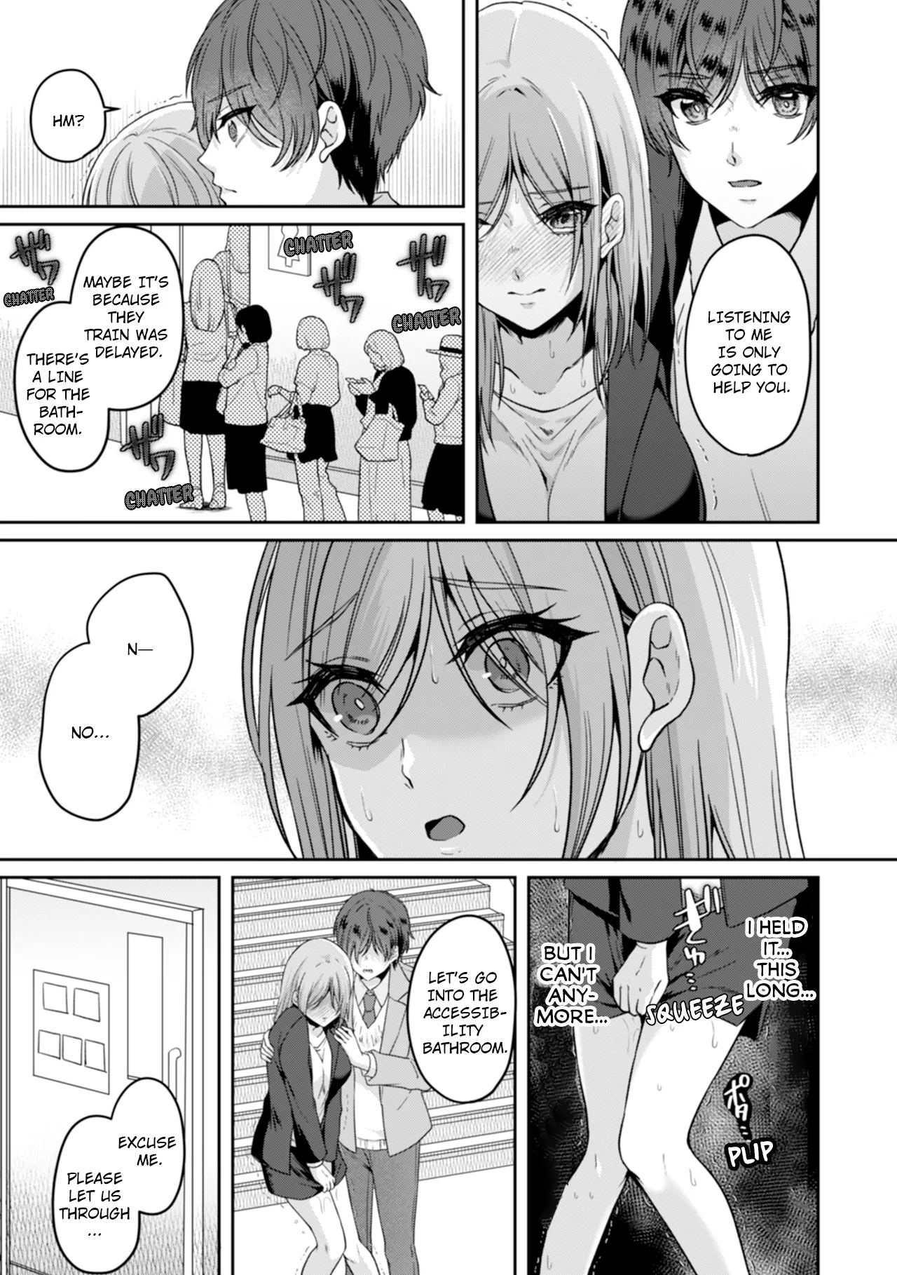 Manin Densha de Shikkin Sunzen!? Chikan Danshi no Ijiwaru na Yubi de Ikasare Tsuzuketa OL | Almost Pissing on a Crowded Train?! #1-10 page 32 - full censorship big breasts hentai manga - read online free