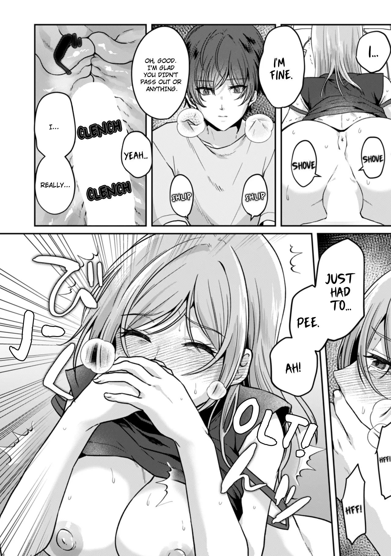 Manin Densha de Shikkin Sunzen!? Chikan Danshi no Ijiwaru na Yubi de Ikasare Tsuzuketa OL | Almost Pissing on a Crowded Train?! #1-10 page 80 - big breasts chastity belt hentai manga - read online free