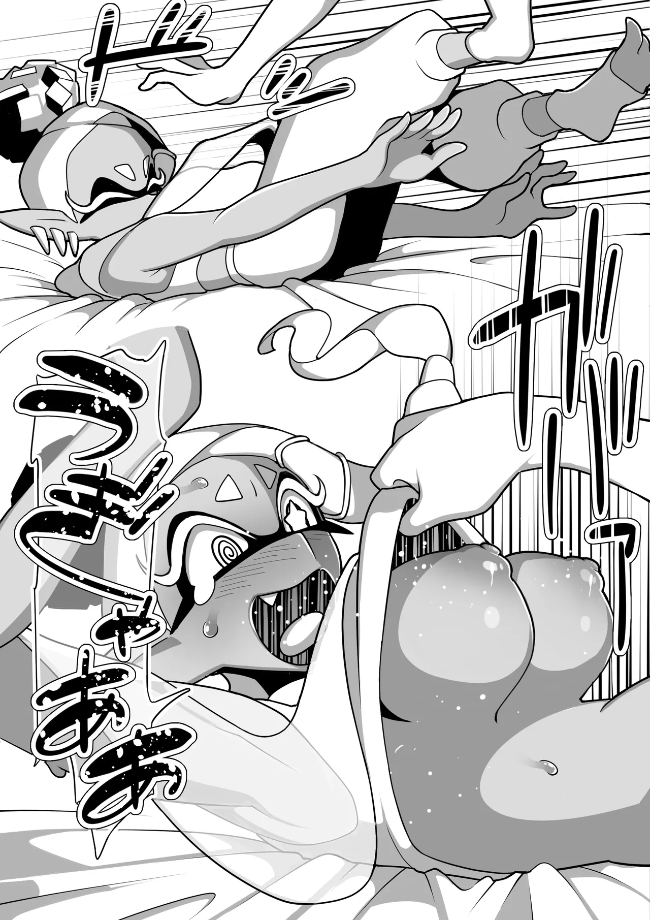 すりみ連合後夜祭♥前戯編 page 11 featuring inkling splatoon parody - dark skin clothed female nude male hentai manga - read online free
