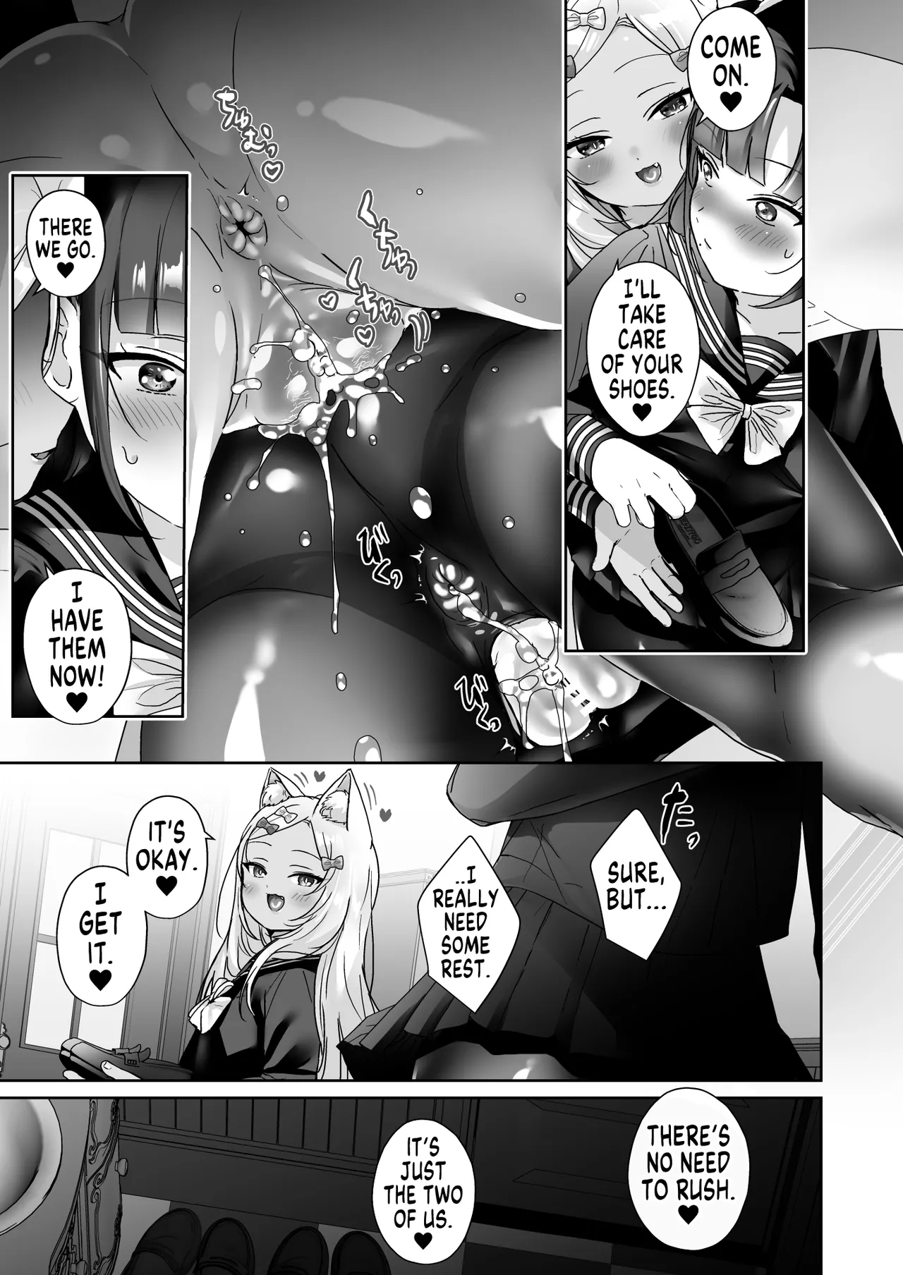[Koko de Chikubi o Hitotsumami (Juurouta)] Shoujo Ochi -Ron-chan to Hajimete Course- | Falling for Being a Girl: My First Session With Lon-chan [English] [GTF] [Digital] page 35 original parody - females only schoolgirl uniform hentai manga - read online free
