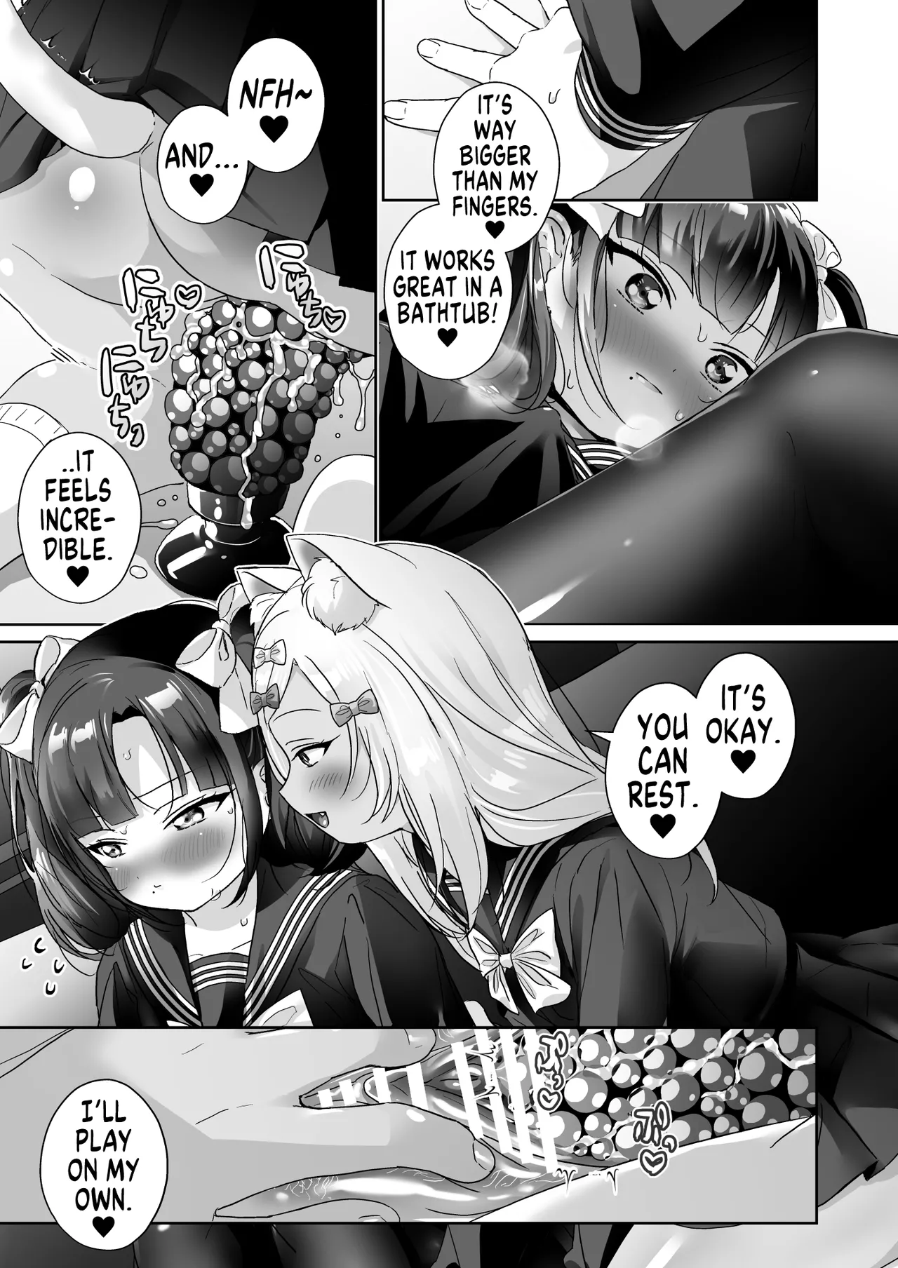 [Koko de Chikubi o Hitotsumami (Juurouta)] Shoujo Ochi -Ron-chan to Hajimete Course- | Falling for Being a Girl: My First Session With Lon-chan [English] [GTF] [Digital] page 37 original parody - females only schoolgirl uniform hentai manga - read online free