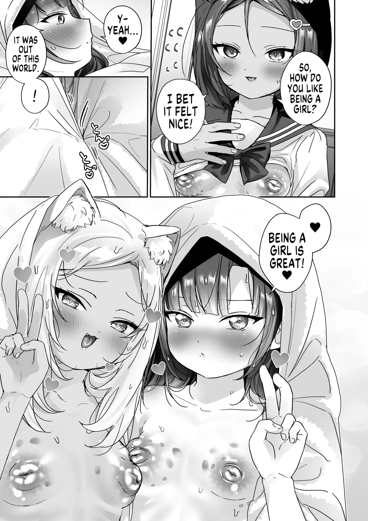 [Koko de Chikubi o Hitotsumami (Juurouta)] Shoujo Ochi -Ron-chan to Hajimete Course- | Falling for Being a Girl: My First Session With Lon-chan [English] [GTF] [Digital] page 55 original parody - pantyhose yuri hentai manga - read online free