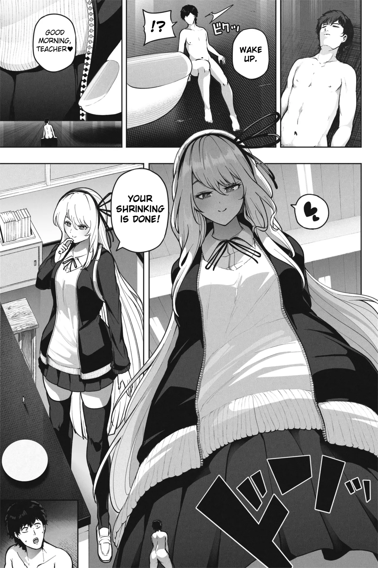 Shukushou Valentine - Sensei ni Ai o Komete | Shrinking Valentine – With Love to the Teacher page 9 original parody - schoolgirl uniform miniguy hentai manga - read online free