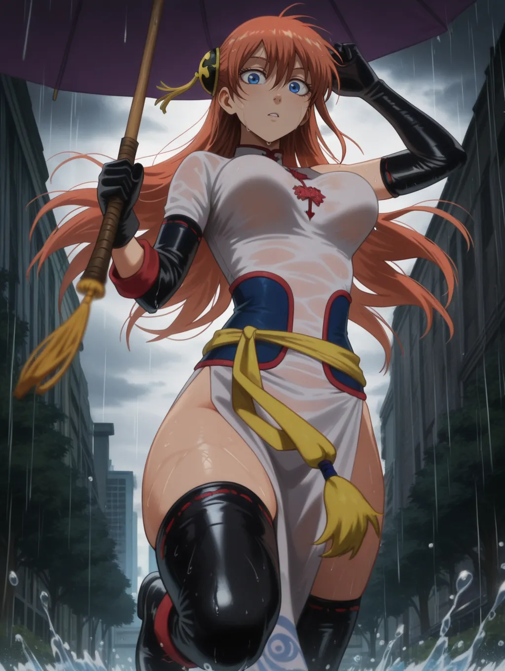 Kagura | Gintama 🌧️🌂 waifuinvoker ai generated page 67 gintama parody - uncensored big penis hentai manga - read online free