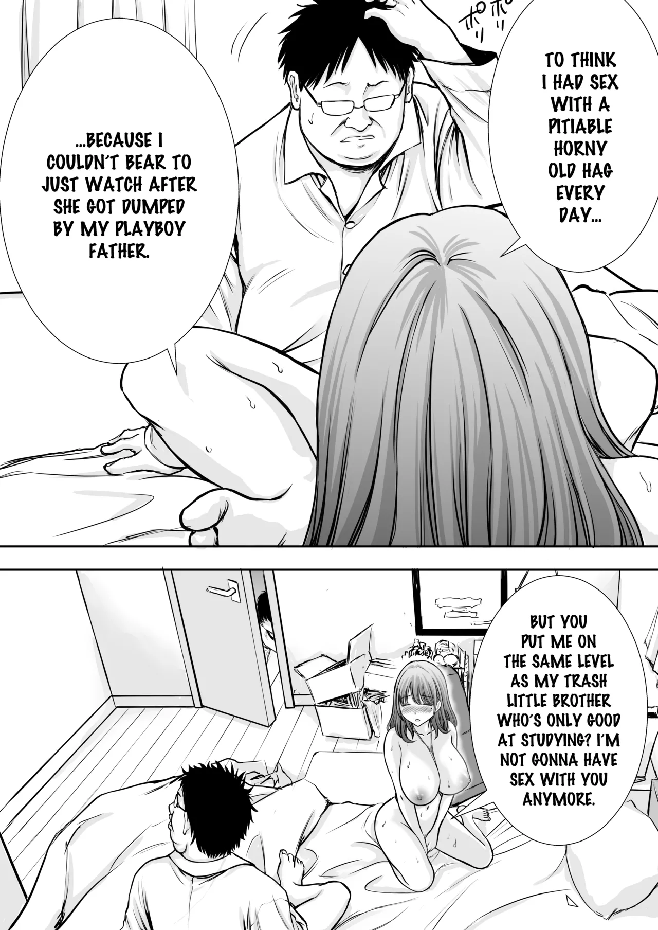 [Tarobaumu] Boku no Kaa-chan ga Hikikomori Neet Debu Aniki no Seishori Onaho ni Natteita Hanashi | My Mother is My Fat Shut-in Older NEET Brother's Sex Relief Onahole [English] [Rinruririn] [Decensored] page 58 original parody - sole female nakadashi hentai manga - read online free