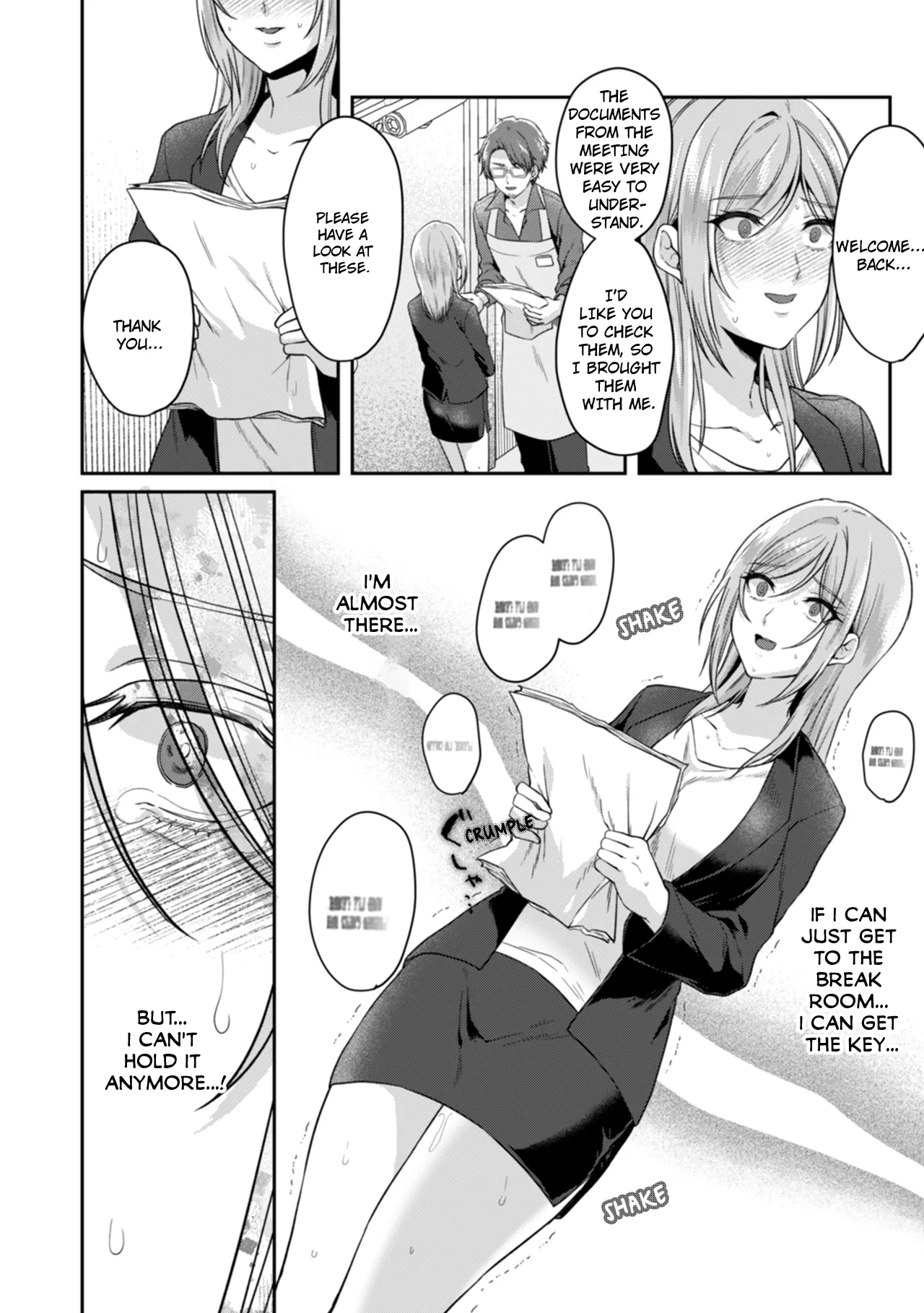 Manin Densha de Shikkin Sunzen!? Chikan Danshi no Ijiwaru na Yubi de Ikasare Tsuzuketa OL | Almost Pissing on a Crowded Train?! #1-16 page 103 - big breasts chastity belt hentai manga - read online free