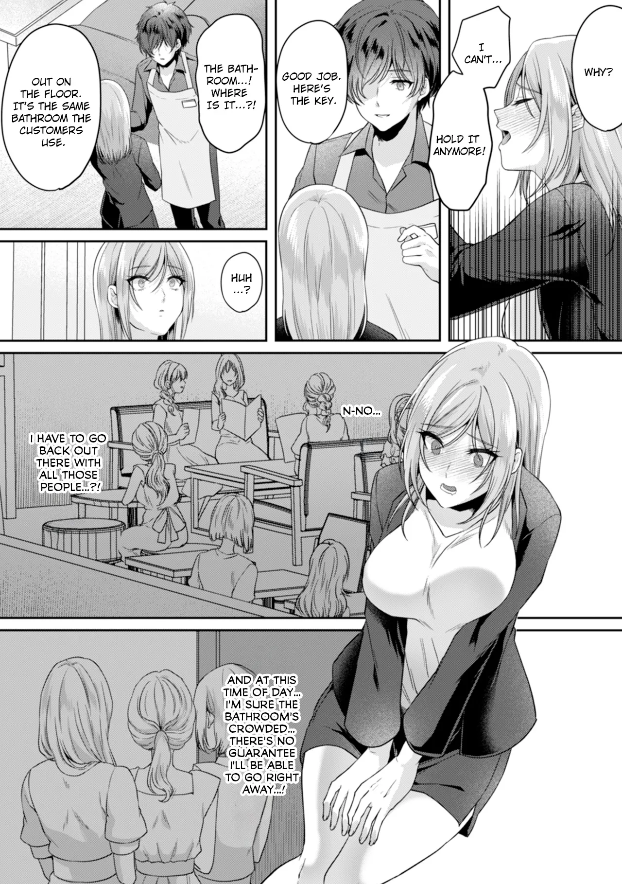 Manin Densha de Shikkin Sunzen!? Chikan Danshi no Ijiwaru na Yubi de Ikasare Tsuzuketa OL | Almost Pissing on a Crowded Train?! #1-16 page 105 - full censorship big breasts hentai manga - read online free