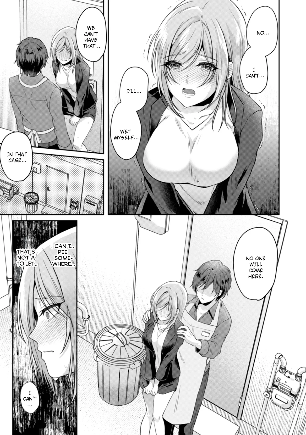 Manin Densha de Shikkin Sunzen!? Chikan Danshi no Ijiwaru na Yubi de Ikasare Tsuzuketa OL | Almost Pissing on a Crowded Train?! #1-16 page 106 - full censorship big breasts hentai manga - read online free