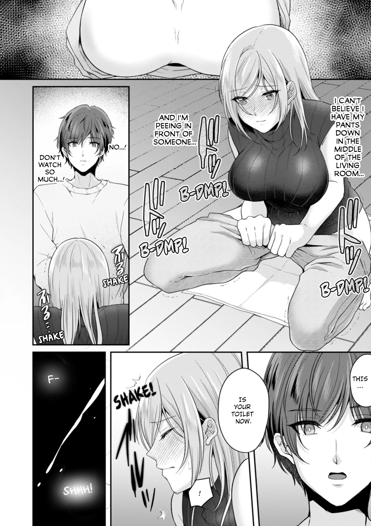 Manin Densha de Shikkin Sunzen!? Chikan Danshi no Ijiwaru na Yubi de Ikasare Tsuzuketa OL | Almost Pissing on a Crowded Train?! #1-16 page 157 - big breasts chastity belt hentai manga - read online free